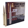 Fort Scott Munitions 338 Lapua Magnum 250 Grain Centerfire Rifle Ammo 20 Rounds 338-250-SBV1 - FREE SHIPPING