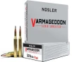 Nosler Varmageddon  243 Winchester 55 Grain Flat Base Tipped Brass Cased Centerfire Rifle Ammo 20 Rounds 65165