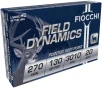 Fiocchi Field Dynamics  270 Winchester 130 Grain PSP Brass Rifle Ammo 20 Rounds 270SPB