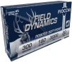 Fiocchi Field Dynamics  300 Winchester Magnum 180 Grain PSP Brass Rifle Ammo 20 Rounds 300WMB