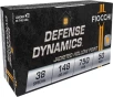 Fiocchi Defense Dynamics  38 Special 148 Grain SJHP Brass Cased Pistol Ammo 50 Rounds 38E