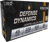 Fiocchi Defense Dynamics  45ACP 230 Grain JHP Brass Cased Pistol Ammo 50 Rounds 45T500