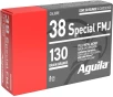 Aguila Ammunition  38 SPL 130 Grain Full Metal Jacket Brass Case Pistol Ammo 50 Rounds 1E382521