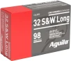 Aguila Ammunition  32 S W Long 98 Grain Lead Round Nose Brass Cased Pistol Ammo 50 Rounds 1E322340 - FREE SHIPPING on  49 