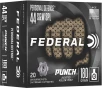 Federal Premium  44 S W Puch Brass Cased Centerfire Pistol Ammo 20 Round PD44SP1