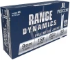 Fiocchi Range Dynamics 9mm Luger 158 Grain FMJ Brass Cased Centerfire Pistol Ammo 50 Rounds 9APE