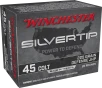 Winchester Super-X  45 Colt 225 Grain Silvertip Jacketed Hollow Point Pistol Ammo 20 Rounds W45CST