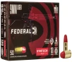 Federal Premium Syntech PCC 9mm Luger 130 Grain Syntech Jacket Flat Nose Brass Cased Centerfire Pistol Ammo 50 Rounds AE9SJPC1