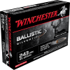 Winchester Ballistic Silvertip  243 Winchester 95 grain Rapid Expansion Polymer Tip Brass Cased Centerfire Rifle Ammo 20 Rounds SBST243A