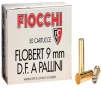 Fiocchi Rimfire 9mm Flobert 9 Grain Shotshell Brass Ammo 50 Rounds 9FLS9