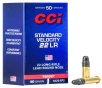 CCI Ammunition Standard Velocity  22 Long Rifle 40 Grain Lead Round Nose Rimfire Ammo 100 Rounds 32