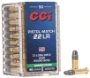 CCI Ammunition Pistol Match  22 Long Rifle 40 Grain Lead Round Nose Rimfire Ammo 50 Rounds 51