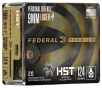 Federal Premium Personal Defense HST 9mm Luger  P 124 Grain Jacketed Hollow Point Nickel-Plated Cased Centerfire Pistol Ammo 20 Rounds P9HST3S