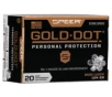 Speer Gold Dot 9 mm Luger 124 Grain Gold Dot Hollow Point Centerfire Pistol Ammo 200 Rounds