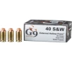 G9 Defense  40 S W 95 Grain External Hollow Point Brass Cased Pistol Ammo 20 Rounds E-40SW-95A
