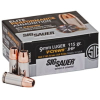 SIG SAUER Elite V-Crown 9mm Luger 115 Grain Jacketed Hollow Point Brass Cased Centerfire Pistol Ammo 20 Rounds E9 mmA1-20