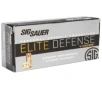 SIG SAUER V-Crown  380 ACP 90 Grain Jacketed Hollow Point Brass Cased Centerfire Pistol Ammo 500 Round
