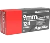 Aguila Ammunition 9mm Luger 124 Grain Full Metal Jacket Brass Case Pistol Ammo 1200 Round - FREE SHIPPING