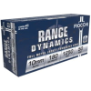 Fiocchi Range Dynamics 10mm Auto 180 Grain FMJTC Brass Pistol Ammo 50 Rounds 10AP