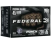 Federal Premium Personal Defense Punch 45 Auto 230 Grain Jacketed Hollow Point Centerfire Pistol Ammo 50 Rounds TP45VHP1