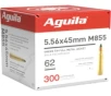 Aguila Ammunition 5 56x45mm NATO 62 Grain Green Tipped Full Metal Jacket Brass Cased Centerfire Rifle Ammo 300 Rounds 1E556125