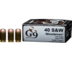 G9 Defense  40 S W 130 Grain Woodsman Brass Cased Pistol Ammo 20 Rounds WM-40SW-130A