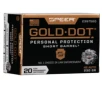 Speer Gold Dot  45 ACP 230 Grain Hollow Point Short Barrel Centerfire Pistol Ammo 20 Rounds 23975GD