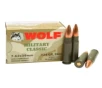 Wolf Ammo Military Classic Centerfire Rifle Ammo 7 62x39mm 124 grain Full Metal Jacket BiMetal Case 20 Rounds MC762BFMJ-BX - FREE SHIPPING on  49 