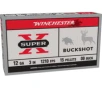 Winchester Super-X Shotshell 12 Gauge 15 Pellets 3in Centerfire Shotgun Buckshot Ammo 5 Rounds XB12300
