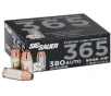 SIG SAUER Elite V-Crown  380ACP 90 Grain Jacketed Hollow Point Brass Cased Centerfire Pistol Ammo 20 Round E380A1-365-20