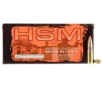 HSM Ammunition Match  300 AAC Blackout 208 Grain Spitzer Boat Tail Brass Cased Rifle Ammo 20 Rounds 300BLK1N