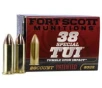 Fort Scott Munitions  38 Special 80 Grain Tumble Upon Impact Brass Pistol Ammunition 20 Round 38SPL-080-SCV
