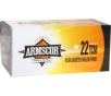 Armscor Precision Inc  22 TCM 40 Grain Jacketed Hollow Point Nickel Plated Brass Pistol Ammo 100 Rounds 50326-100RD
