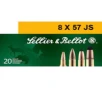 Sellier   Bellot 8x57JR 196 Grain Soft Point Rifle Ammo 20 Rounds SB857JRA