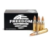 Freedom Munitions 5 56x45mm NATO 55 Grain Full Metal Jacket Brass Rifle Ammo 50 Rounds FM556MF55N50