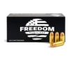 Freedom Munitions 9mm Luger 115 Grain Round Nose Brass Pistol Ammo 50 Rounds FM9R115N50