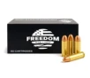 Freedom Munitions  30 Carbine 110 Grain Round Nose Brass Rifle Ammo 50 Rounds FM30CR110N50