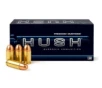 Freedom Munitions HUSH Subsonic 9mm Luger 165 Grain Round Nose Brass Pistol Ammo 50 Rounds FMH9R165N50