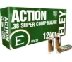 Eley Ammunition Action  38 Super Comp 124 Grain Full Metal Jacket Brass Cased Pistol Ammunition 50 Rounds ELE-37000