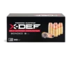 Freedom Munitions X-DEF Defense 9mm Luger 124 Grain Hollow Point Brass Pistol Ammo 50 Rounds FMX9XD124N50