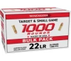 Winchester  22LR 36 Grain Copper Plated Hollow Point Brass Cased Rifle Ammunition 1000 Rounds 22LR1KHP