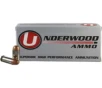 Underwood Ammo  45 ACP  P 230 Grain Full Metal Jacket Nickel Plated Brass Cased Pistol Ammo 50 Rounds 337