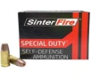 SinterFire Special Duty Self-Defense 380 Auto 75 Grain Hollow Point Frangible Brass Cased Pistol Ammo 20 Rounds SF38075SD-200