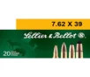 Sellier   Bellot 7 62x39mm 124 Grain FMJ Brass Cased Rifle Ammo 20 Rounds SB76239A