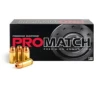 Freedom Munitions ProMatch 9mm Luger 124 Grain Hollow Point Brass Pistol Ammo 50 Rounds FMS9H124N50