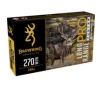 Browning Long Range Pro  270 Winchester 140 grain Sierra Tipped GameKing Nickel Plated Brass Cased Centerfire Rifle Ammo 20 Rounds B192502702