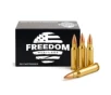 Freedom Munitions  223 Remington 55 Grain Full Metal Jacket Brass Rifle Ammo 500 Rounds FM223F55N500