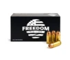 Freedom Munitions  45 ACP 200 Grain Hollow Point Brass Pistol Ammo 50 Rounds FM45H200N50