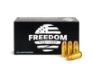 Freedom Munitions  357 Sig 125 Grain Flat Point Brass Pistol Ammo 50 Rounds FM357SF125N50