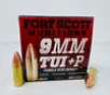 Fort Scott Munitions 9mm  P Ammunition FSM9MMP080SCV 80 Grain Solid Copper Spun TUI 20 Rounds